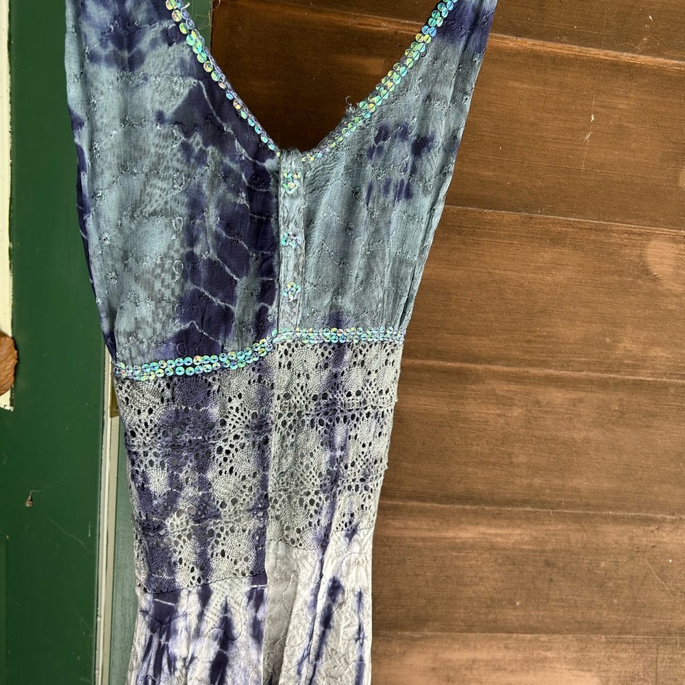 Elegant Backless Tie-Dye Dress - Picture 5 of 5